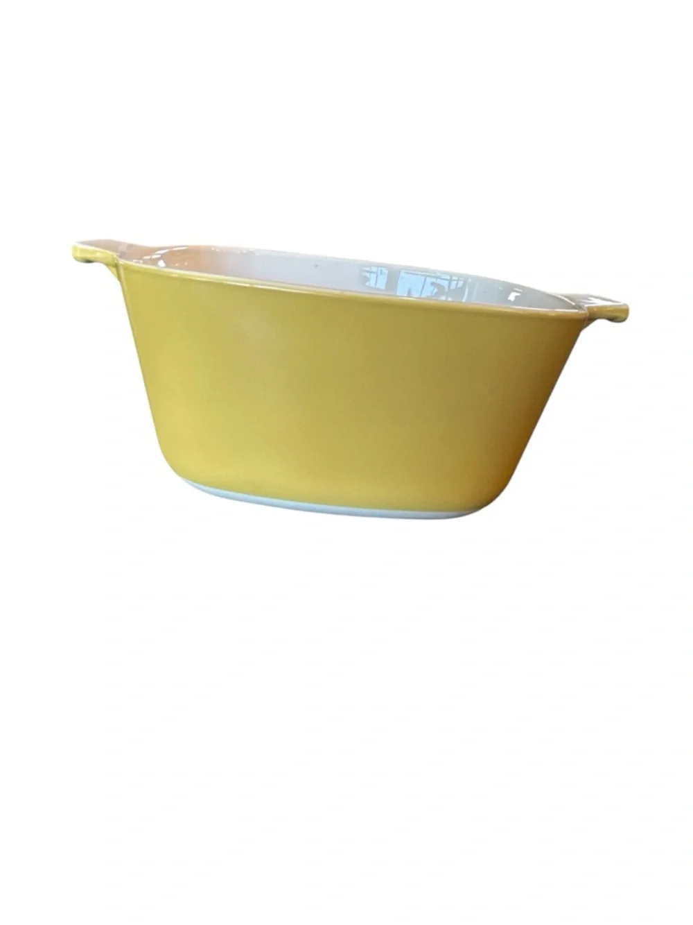 Corning Ware casserole dish in the Harvest Yellow pattern P-1 3/4-B 1 3/4 QT